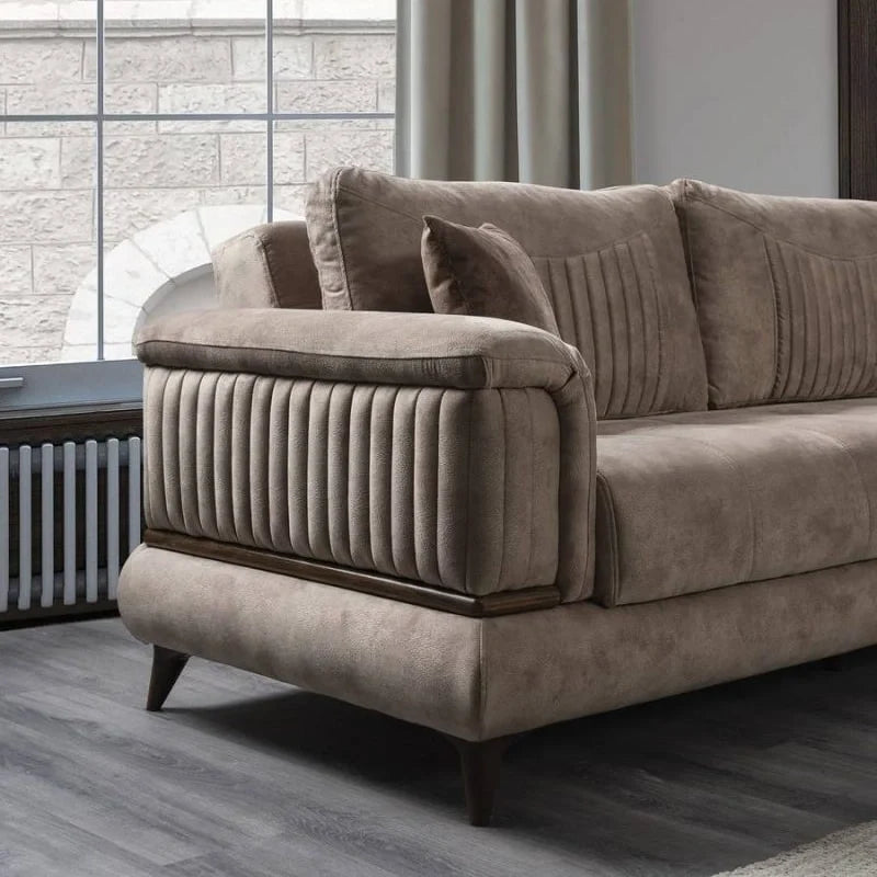 Lyric Luxury L Shape Sofa Set Custom Crafted