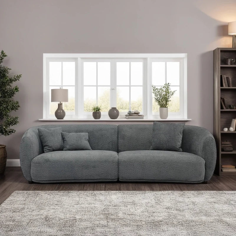 Revel Charcoal Grey 3 Seater Sofa Made to Order Custom Tailored